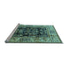 Sideview of Machine Washable Oriental Light Blue Industrial Rug, wshurb3118lblu