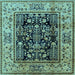 Square Oriental Light Blue Industrial Rug, urb3118lblu