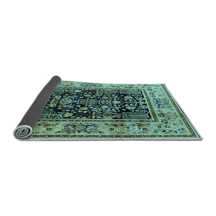Sideview of Oriental Light Blue Industrial Rug, urb3118lblu