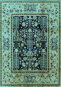 Oriental Light Blue Industrial Rug, urb3118lblu