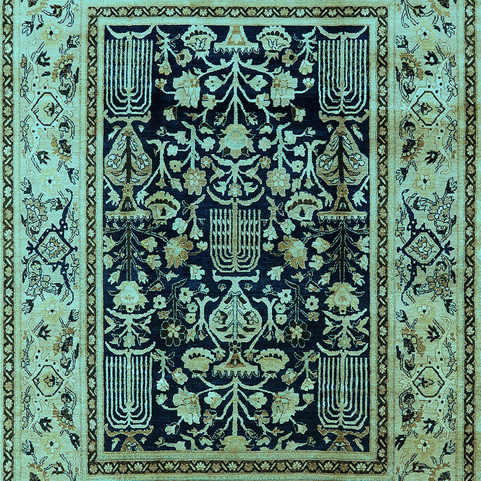 Oriental Light Blue Industrial Rug, urb3118lblu