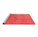 Industrial Red Washable Rugs