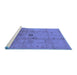 Sideview of Machine Washable Oriental Blue Industrial Rug, wshurb3119blu