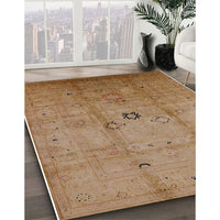 Mid-Century Modern Brown Oriental Rug, urb3119