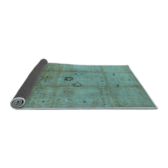Sideview of Oriental Light Blue Industrial Rug, urb3119lblu
