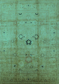 Oriental Turquoise Industrial Rug, urb3119turq