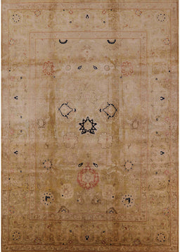 Mid-Century Modern Brown Oriental Rug, urb3119