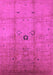 Machine Washable Oriental Pink Industrial Rug, wshurb3119pnk