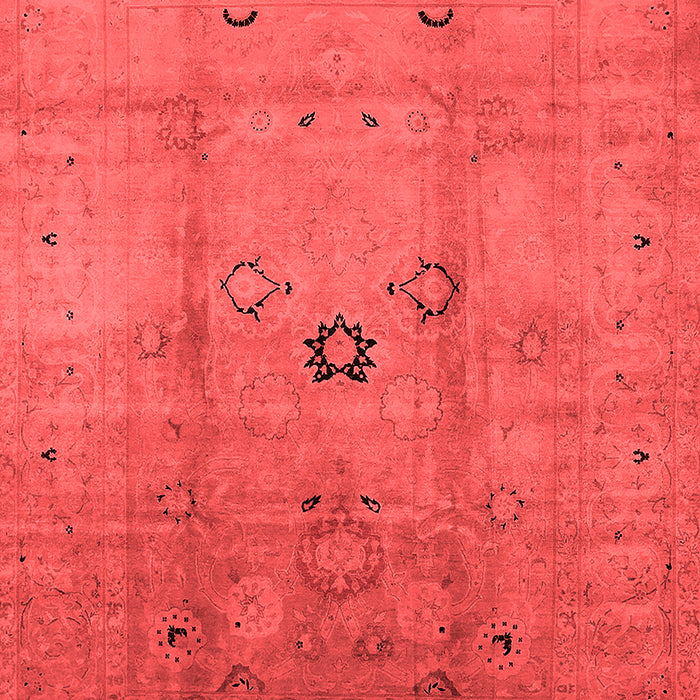 Machine Washable Oriental Red Industrial Rug, wshurb3119red