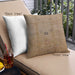Front View of Mid-Century Modern Urban Square Peru Brown Throw Pillow, 18 inch by 18 inch, pwurb3119