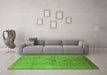 Machine Washable Oriental Green Industrial Area Rugs in a Living Room,, wshurb3119grn