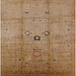 Square Machine Washable Industrial Modern Peru Brown Rug, wshurb3119