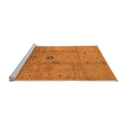 Sideview of Machine Washable Oriental Orange Industrial Area Rugs, wshurb3119org