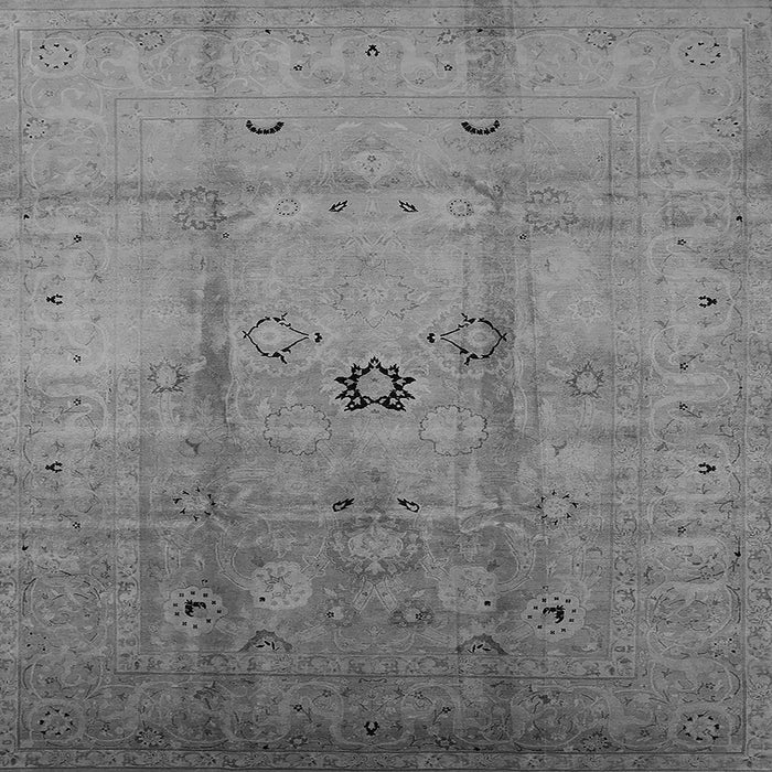 Square Machine Washable Oriental Gray Industrial Rug, wshurb3119gry