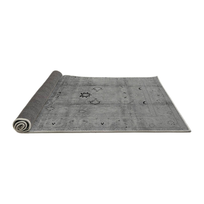 Sideview of Oriental Gray Industrial Rug, urb3119gry