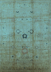 Oriental Light Blue Industrial Rug, urb3119lblu