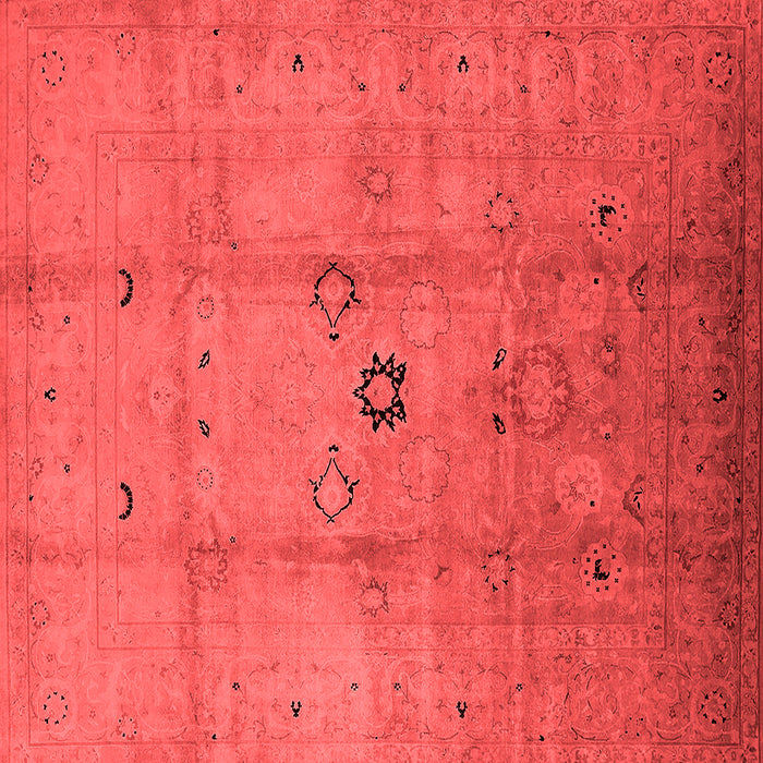 Machine Washable Oriental Red Industrial Rug, wshurb3119red