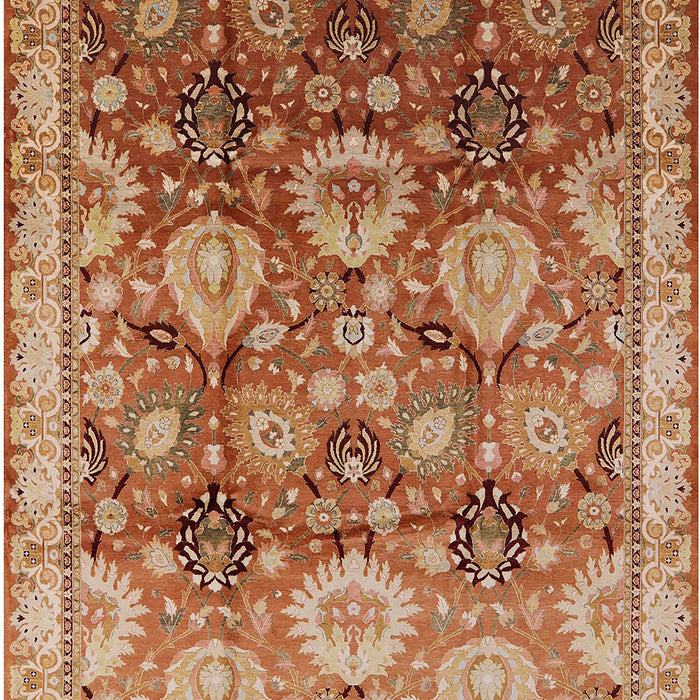 Mid-Century Modern Mahogany Brown Oriental Rug, urb3120