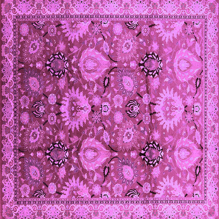 Square Machine Washable Oriental Purple Industrial Area Rugs, wshurb3120pur