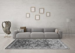 Machine Washable Oriental Gray Industrial Rug in a Living Room,, wshurb3120gry