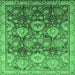 Square Oriental Emerald Green Industrial Rug, urb3120emgrn