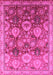 Machine Washable Oriental Pink Industrial Rug, wshurb3120pnk