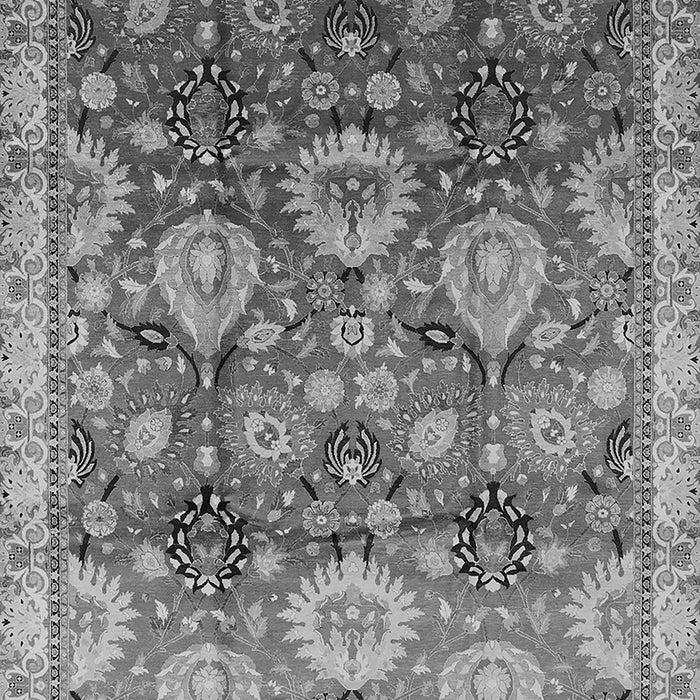 Machine Washable Oriental Gray Industrial Rug, wshurb3120gry