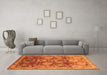 Machine Washable Oriental Orange Industrial Area Rugs in a Living Room, wshurb3120org