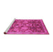 Sideview of Machine Washable Oriental Pink Industrial Rug, wshurb3120pnk