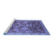 Sideview of Machine Washable Oriental Blue Industrial Rug, wshurb3120blu