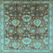 Square Oriental Light Blue Industrial Rug, urb3120lblu