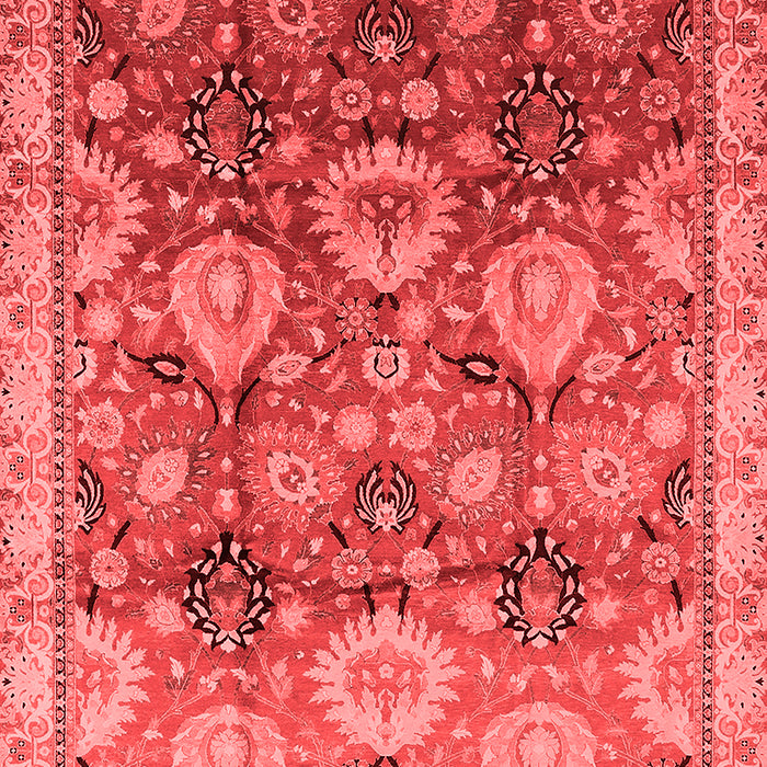 Machine Washable Oriental Red Industrial Rug, wshurb3120red