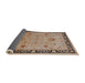 Sideview of Mid-Century Modern Sienna Brown Oriental Rug, urb3121