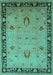 Oriental Turquoise Industrial Rug, urb3121turq