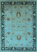 Oriental Light Blue Industrial Rug, urb3121lblu