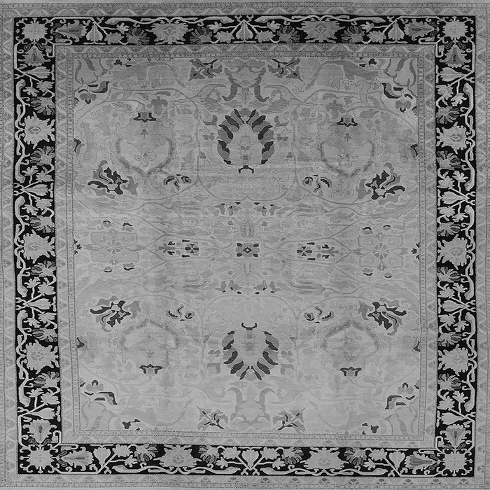 Square Machine Washable Oriental Gray Industrial Rug, wshurb3121gry