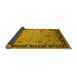 Sideview of Oriental Yellow Industrial Rug, urb3121yw