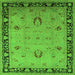 Square Oriental Green Industrial Rug, urb3121grn