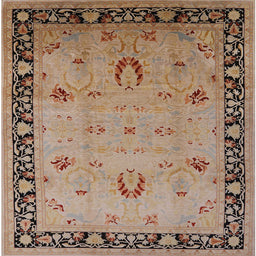 Square Machine Washable Industrial Modern Sienna Brown Rug, wshurb3121