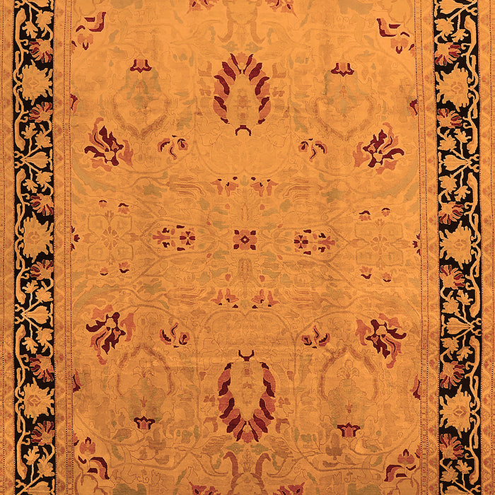 Machine Washable Oriental Orange Industrial Area Rugs, wshurb3121org