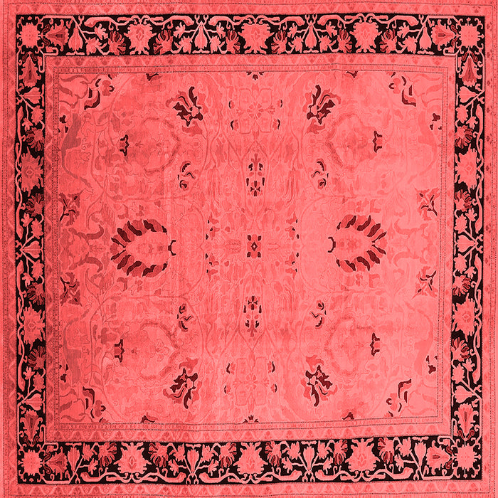 Machine Washable Oriental Red Industrial Rug, wshurb3121red