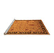 Sideview of Machine Washable Oriental Orange Industrial Area Rugs, wshurb3121org