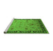 Sideview of Machine Washable Oriental Green Industrial Area Rugs, wshurb3121grn