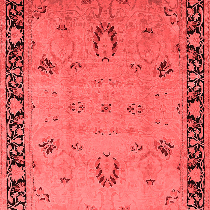 Machine Washable Oriental Red Industrial Rug, wshurb3121red