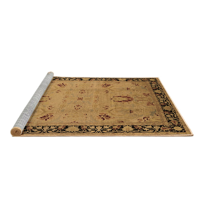 Sideview of Machine Washable Oriental Brown Industrial Rug, wshurb3121brn