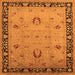 Square Oriental Orange Industrial Rug, urb3121org