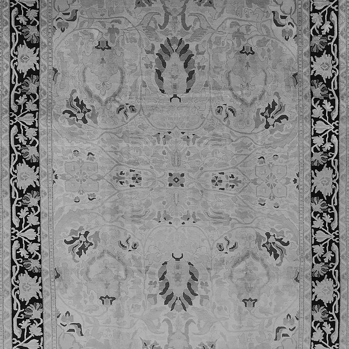 Machine Washable Oriental Gray Industrial Rug, wshurb3121gry