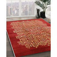 Mid-Century Modern Red Oriental Rug, urb3122