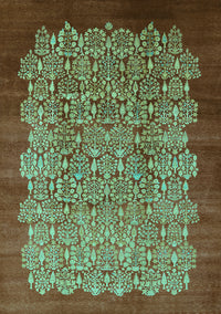 Oriental Turquoise Industrial Rug, urb3122turq