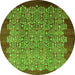 Round Oriental Green Industrial Rug, urb3122grn